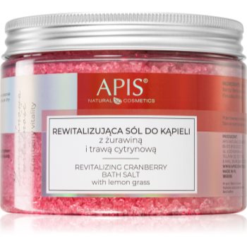 Apis Natural Cosmetics Cranberry Vitality sare de baie relaxanta cu minerale din Marea Moartă - imagine 2